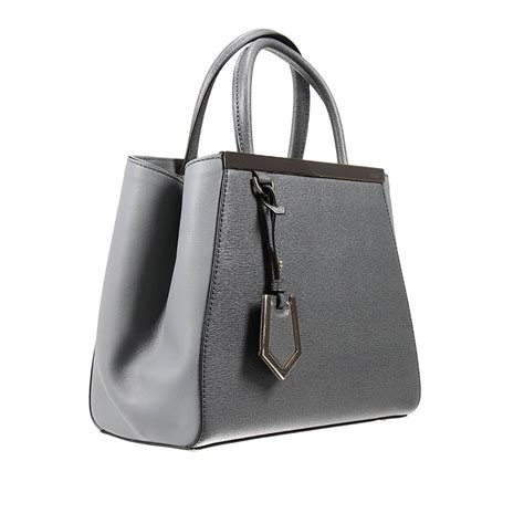 fendi 2jours small leather tote|Fendi bag with strap.